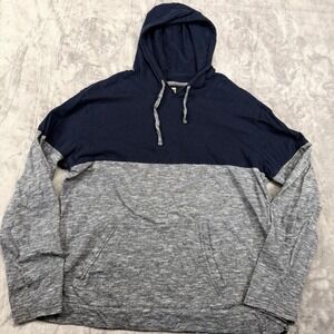 Hudson & Barrow Mens XLarge Blue Gray Pullover Hoodie Long Sleeve Lightweight